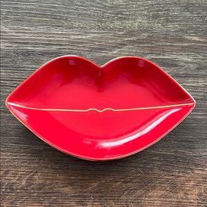 Mark & Graham Red Lip-Shaped Accent Dish